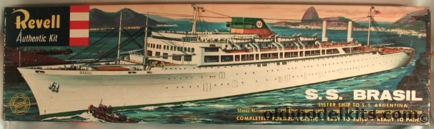 Revell 1/400 SS Brasil (Brazil) Moore-McCormack's Famous Luxury Ocean Liner 'S' Kit, H346-198 plastic model kit